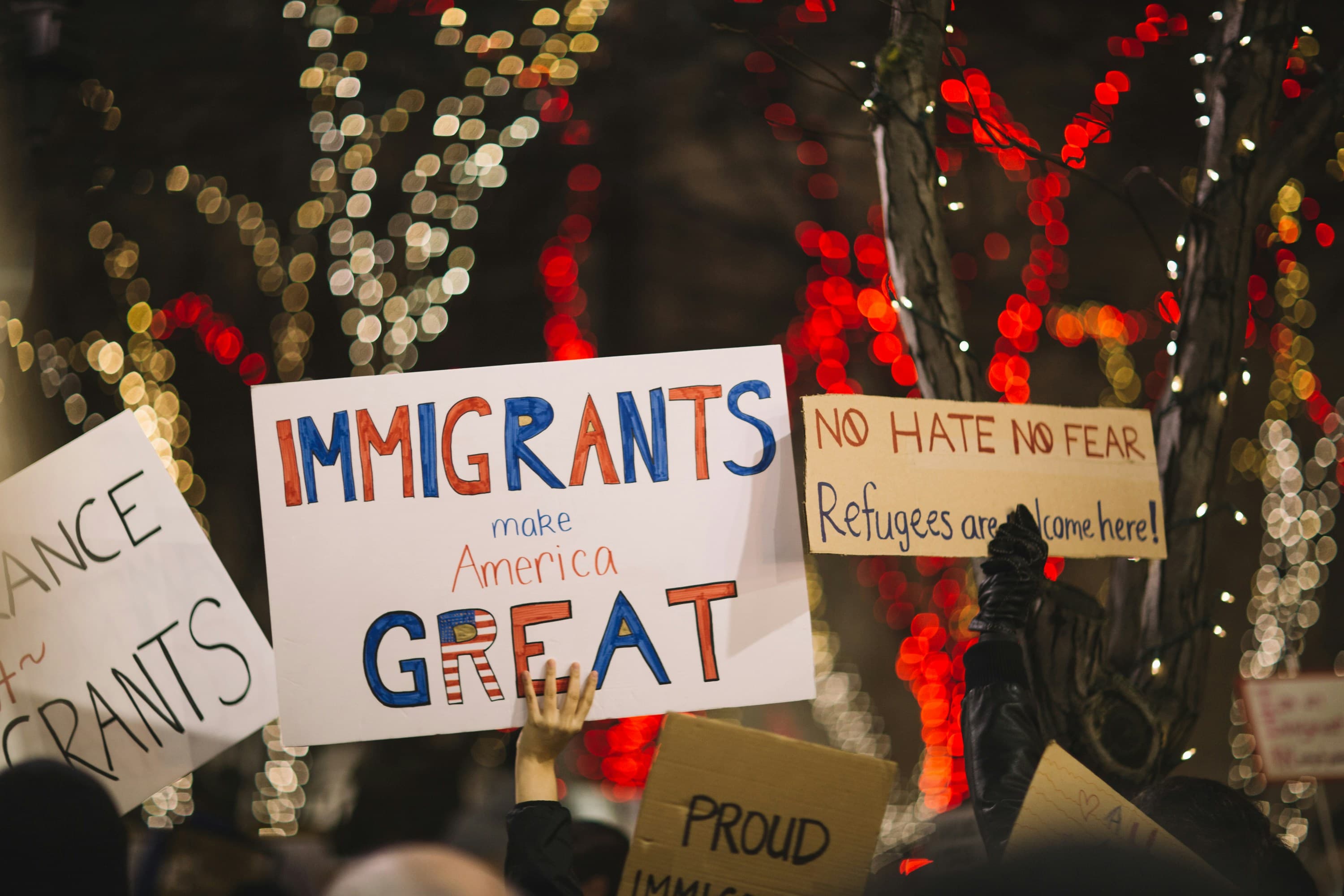 Community gathering supporting immigrants and family reunification